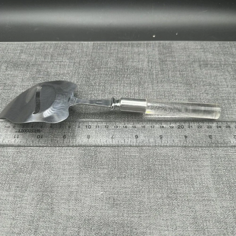 Vintage Cheese Slicer Frontier Forge Stainless Steel Clear Lucite Japan